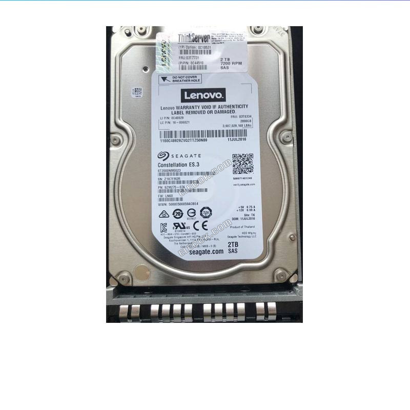 Lenovo 03T8334 MG03SCA200 2T SAS 3.5 Server RD540 RD640 TD330 Hard Disk