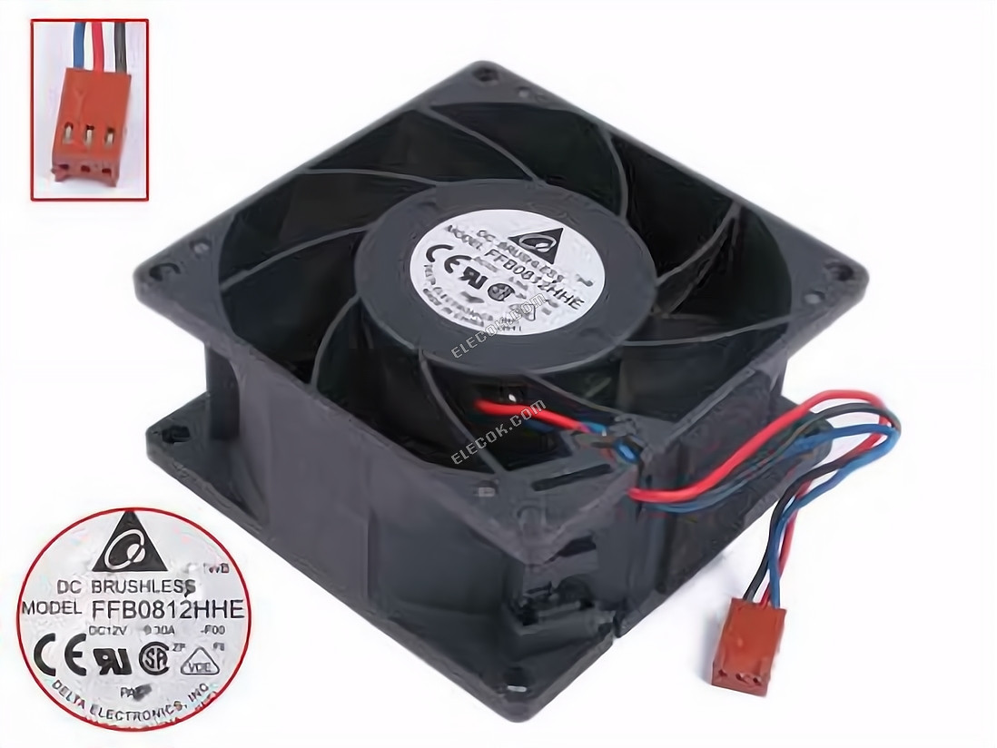 DELTA FFB0812HHE 12V 0,3A 2,4W Chladicí Ventilátor 