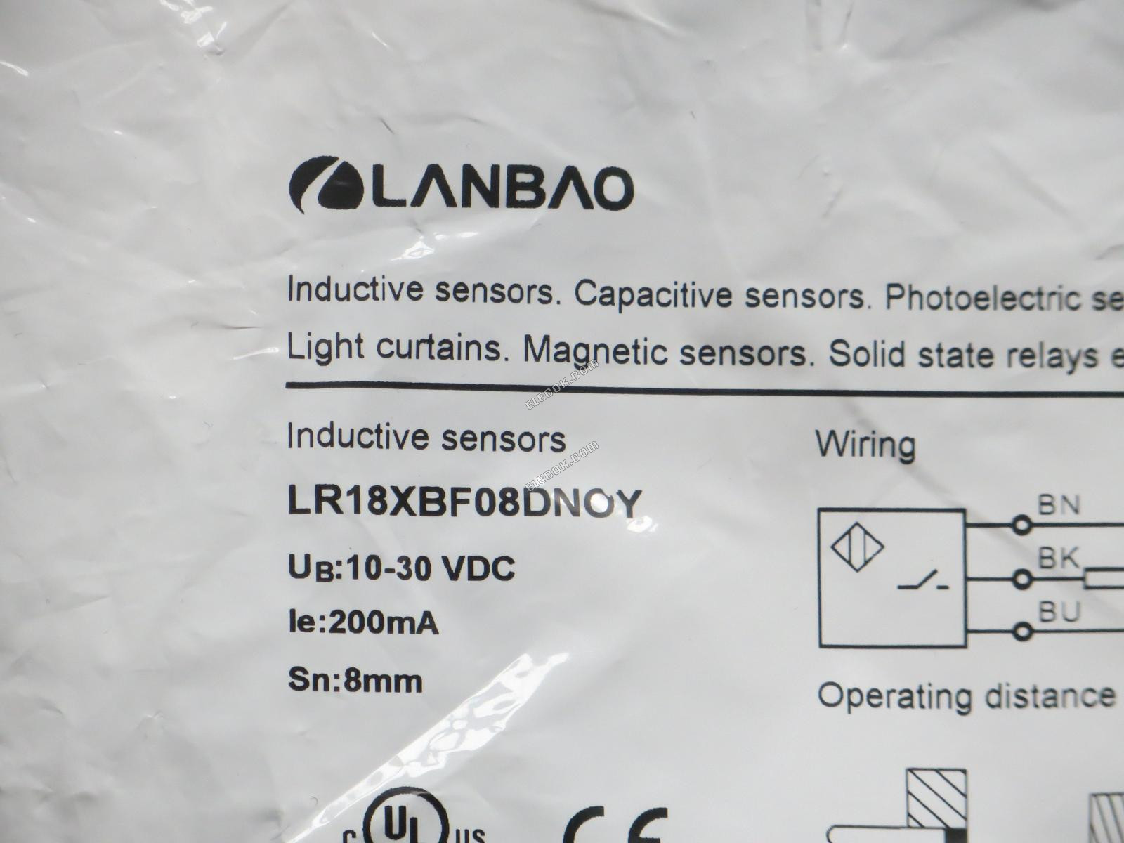 LANBAO LR18XBF08DNOY Distance Proximity Switch Sensor 