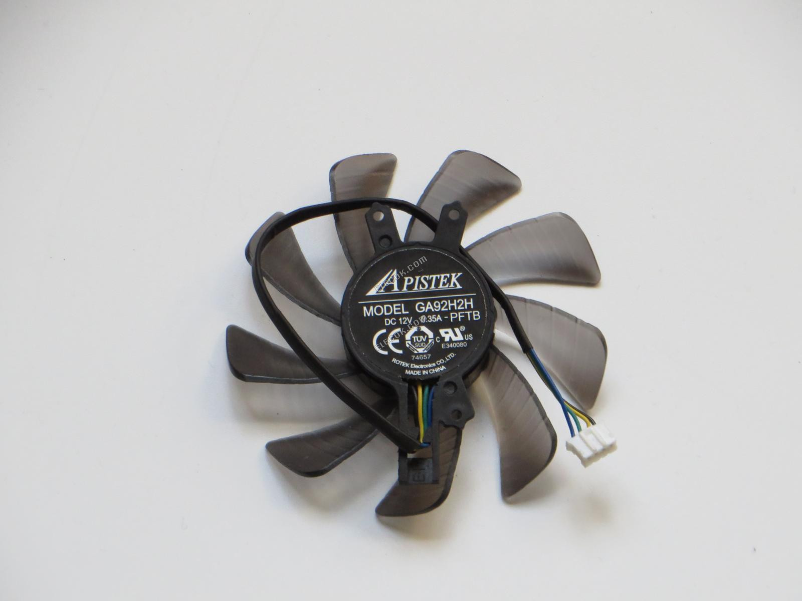 APISTEK / Rotek GA92H2H, -PFTB, 150mm, 12V 0,35A 4 Vodiče 4-Pin Konektor 