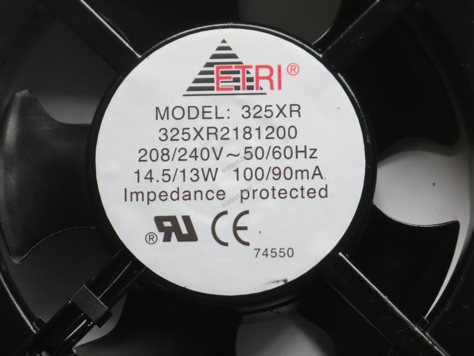 ETRI 325XR2181200 208/240V 100/90mA 14,5/13W Hűtőventilátor 
