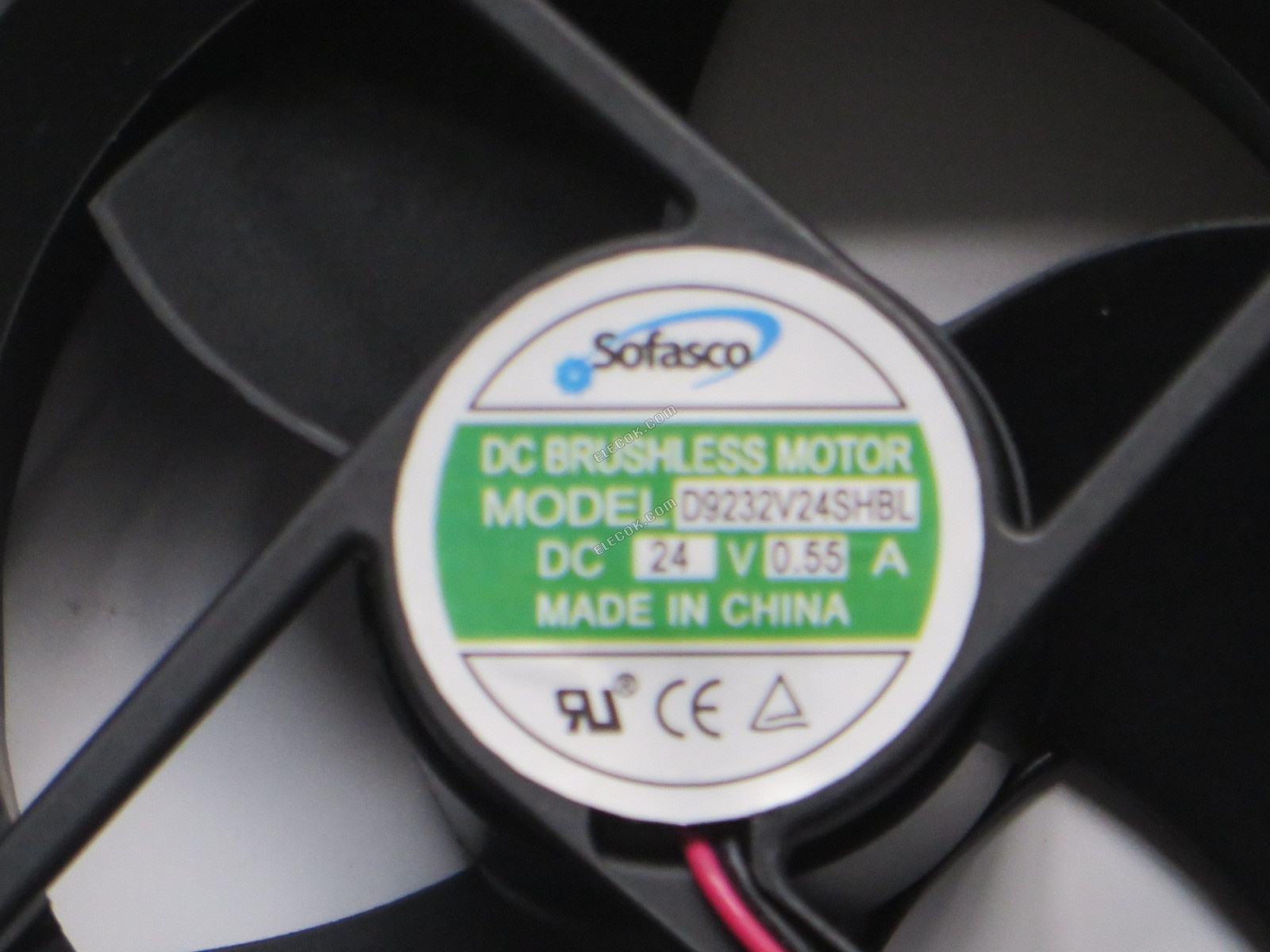 SOfasco D9232V24SHBL 24V 0,55A 2 vezeték Hűtőventilátor, Csere Felújított 