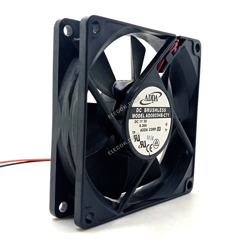 ADDA AD0805HB-C71 Server - čtvercový Ventilátor G, DC 5V 0,38A 2 Vodiče 