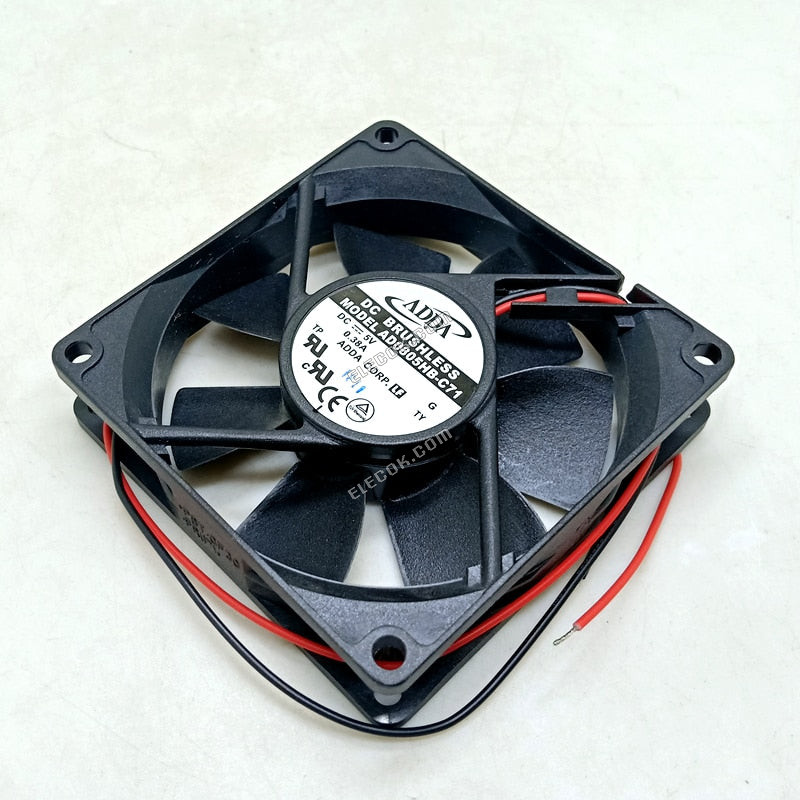 ADDA AD0805HB-C71 Server - čtvercový Ventilátor G, DC 5V 0,38A 2 Vodiče 