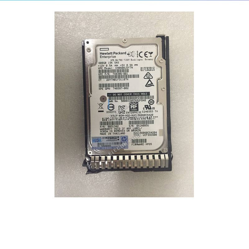 HP 748435-001 748387-B21 600GB 2.5 SAS 15K server hard drive