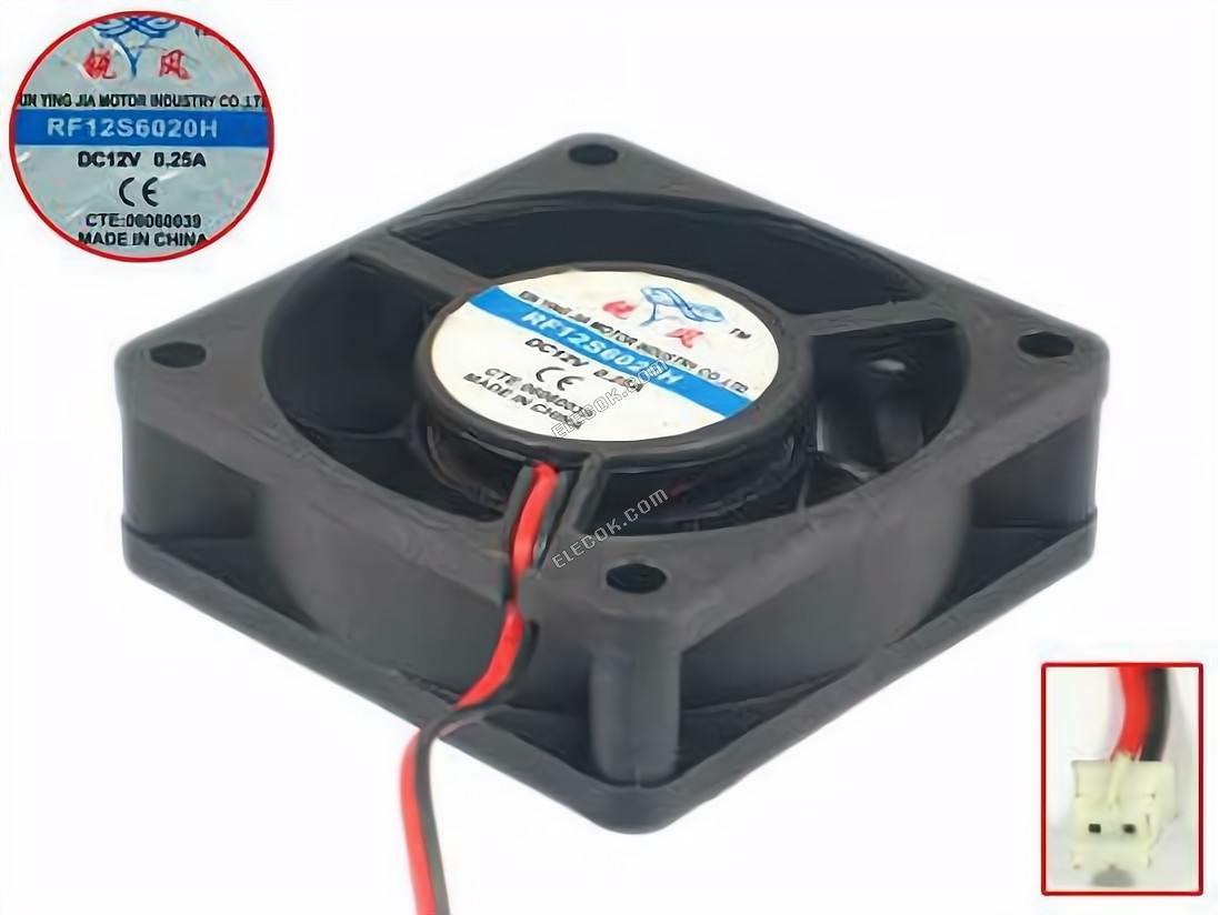 Jiný Značky RF12S6020H Server - čtvercový Ventilátor sq60x60x20, w210x2x2, 12V 0,25A 2 vodiče 