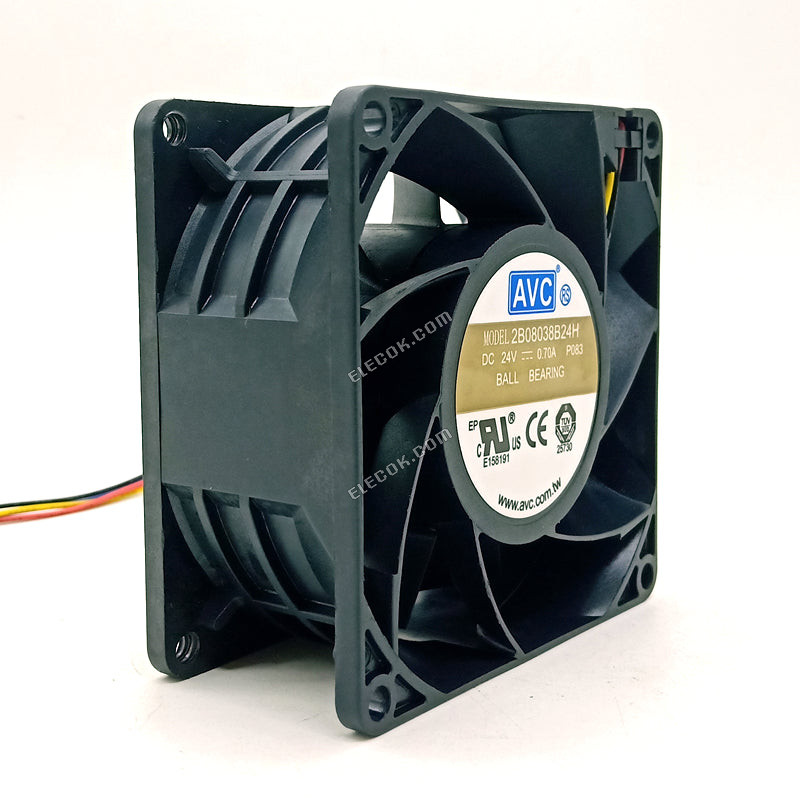 AVC 2B08038B24H Szerver Négyzetes Ventilátor 2B08038B24H, P083 