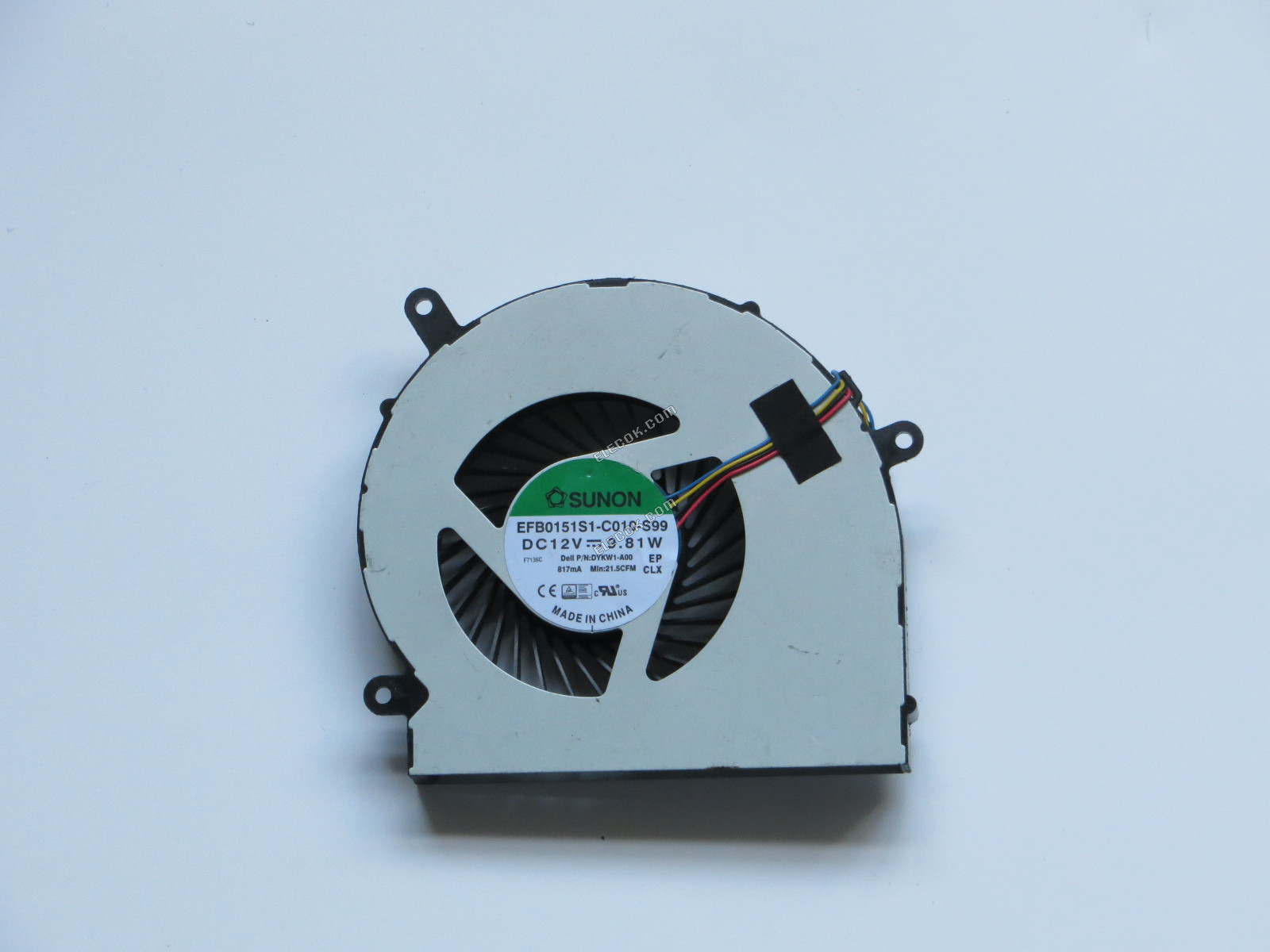 SUNON EFB0151S1-C010-S99 DYKW1-A00 12V 9,81W 4 vodiče, repasovaný 