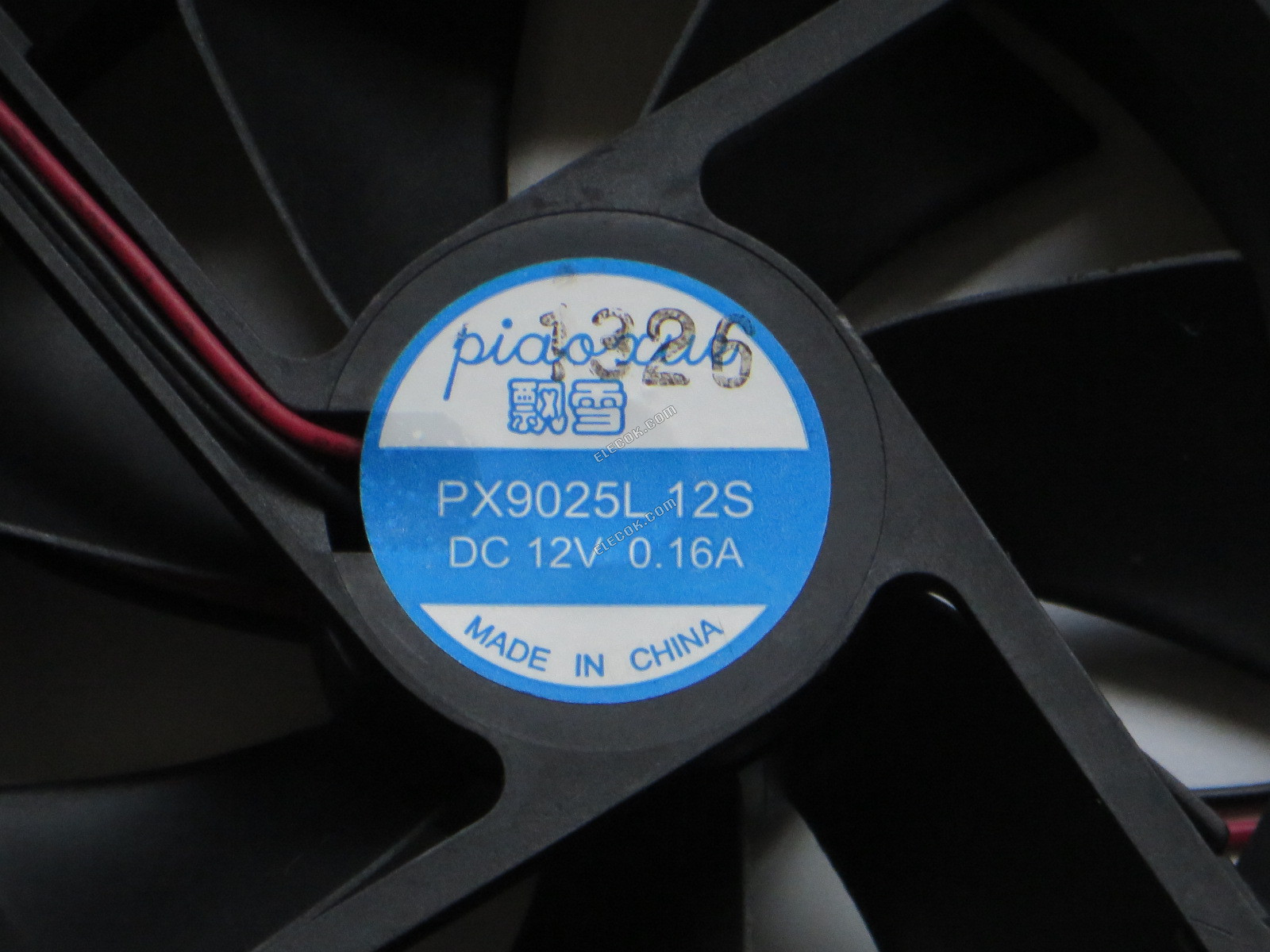PX9025L12S 12V 0,16A 9cm 9025 90*90*25MM 2 vodiče Ventilátor 