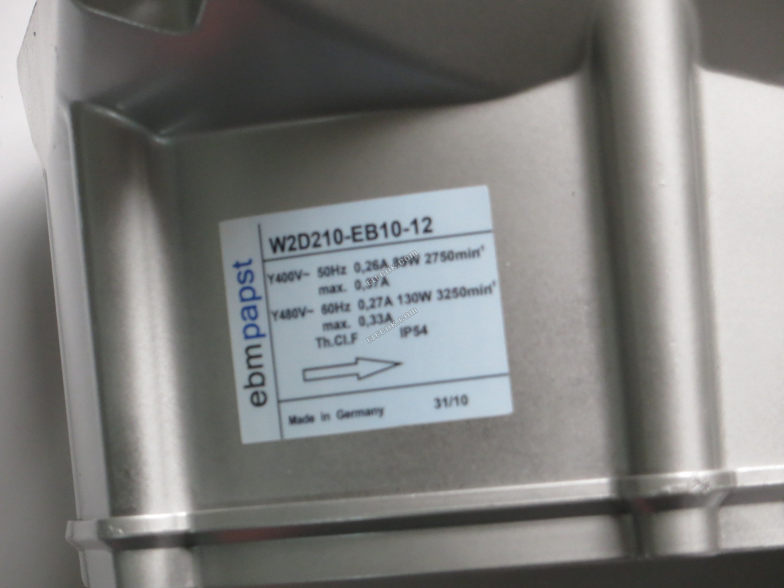 Ebmpapst W2D210-EB10-12 400/480V 50/60HZ 89/130W Ventilátor, felújított 