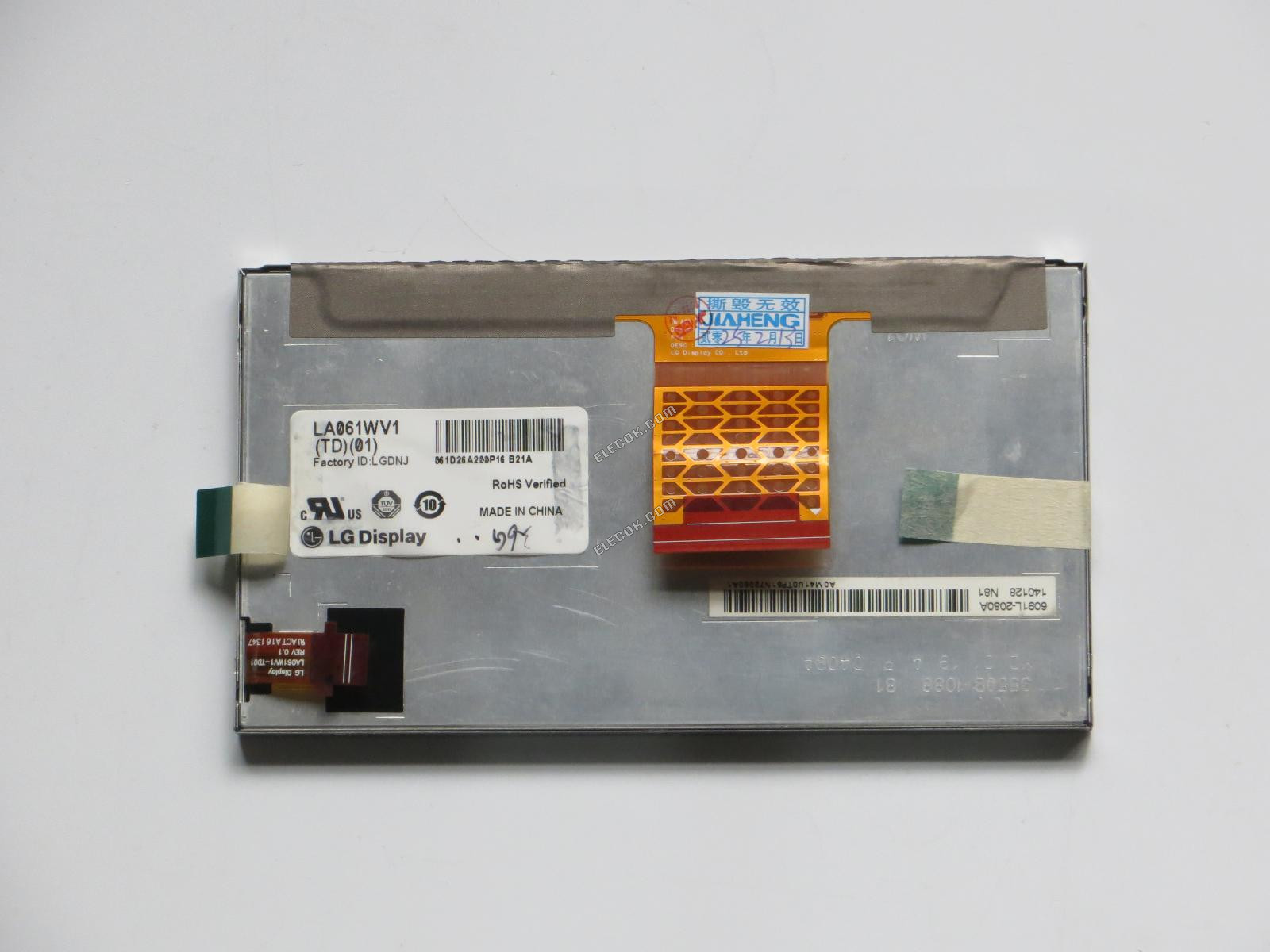 LA061WV1-TD01 LG Display 6,1" a-Si TFT-LCD Panel Bez Dotykové Obrazovky 