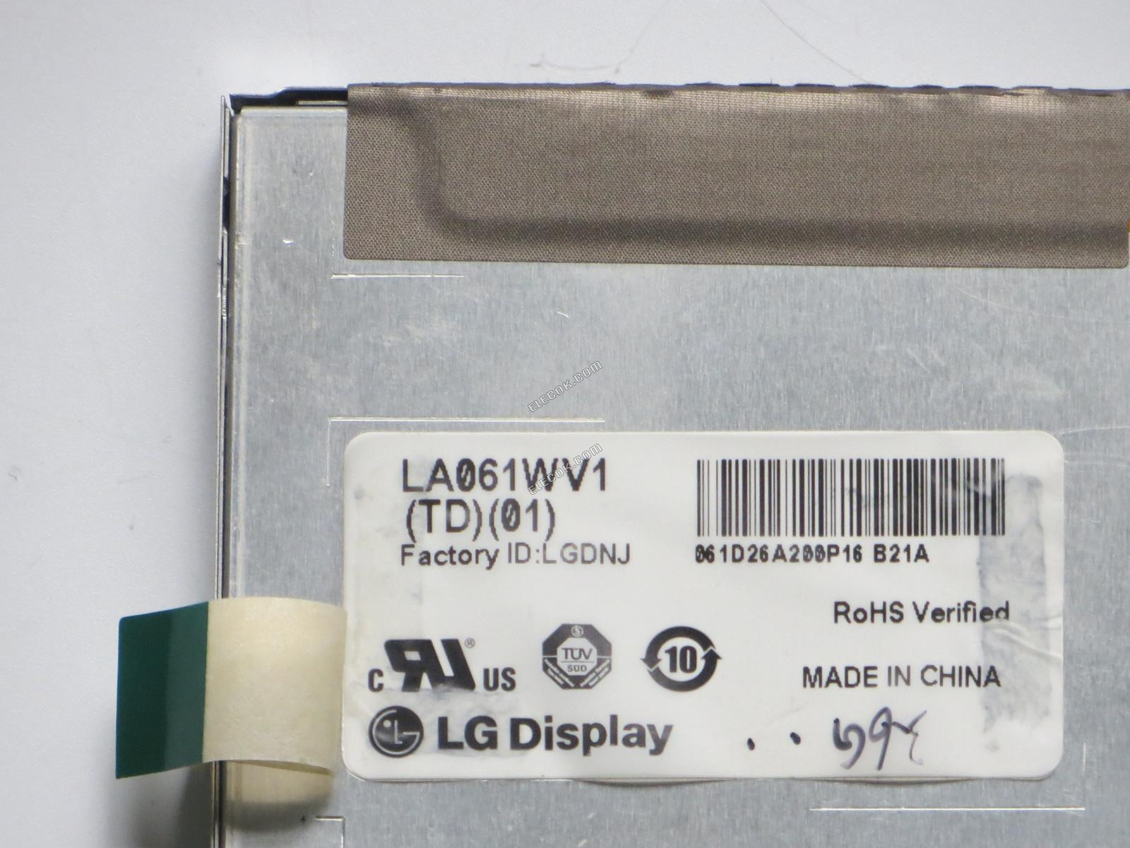 LA061WV1-TD01 LG Display 6,1" a-Si TFT-LCD Panel Bez Dotykové Obrazovky 