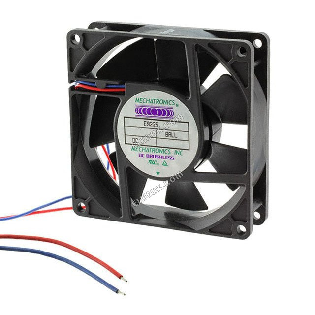 E9225X24B-FSR-EM Mechatronics VENTILáTOR AXIáLIS 92X25MM 24VDC HUZAL 2 Huzal Kivezetések 