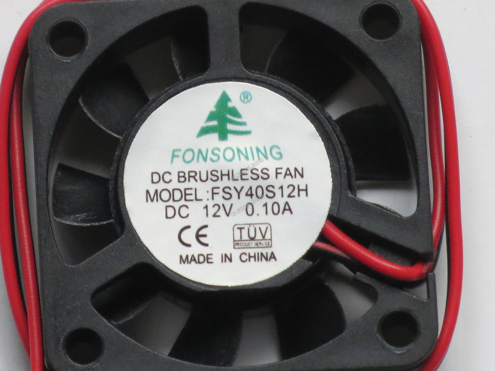 FONSONING FSY40S12H 12V 0.10A 2 vezeték Hűtőventilátor 