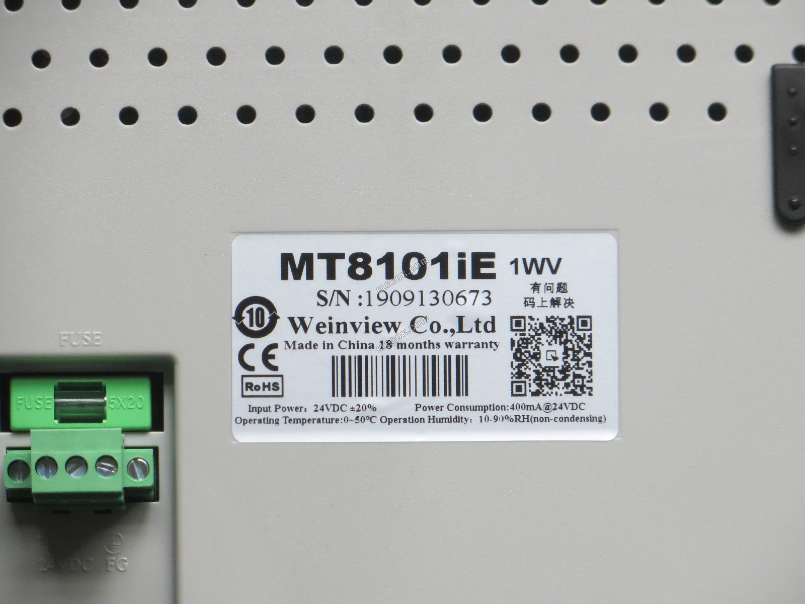 WEINVIEW MT8101iE HMI,refurbished