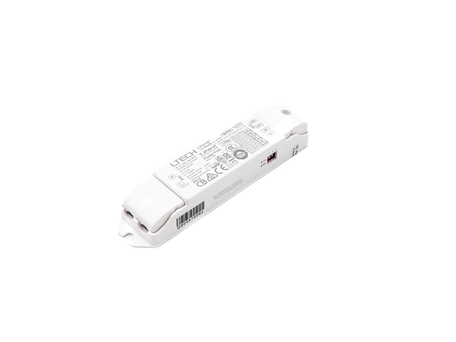 LTECH SE-12-350-700-W1D 12W 350mA ~ 700mA CC DALI2 LED Driver - Selectable Výstup 