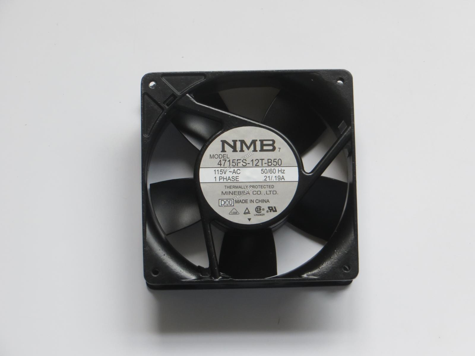 NMB 4715FS-12T-B50 AC115V 50/60HZ 0,21A/0,19 Svorková Zástrčka Chladicí Ventilátor 
