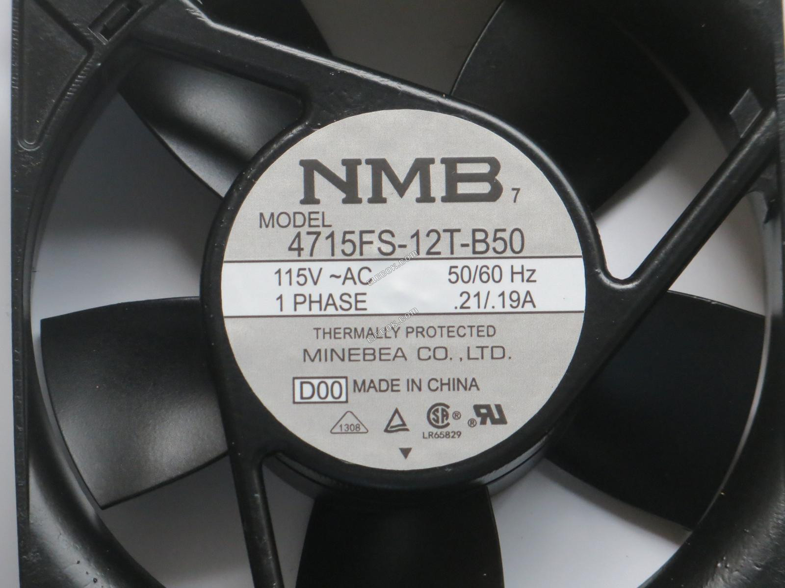NMB 4715FS-12T-B50 AC115V 50/60HZ 0,21A/0,19 Svorková Zástrčka Chladicí Ventilátor 