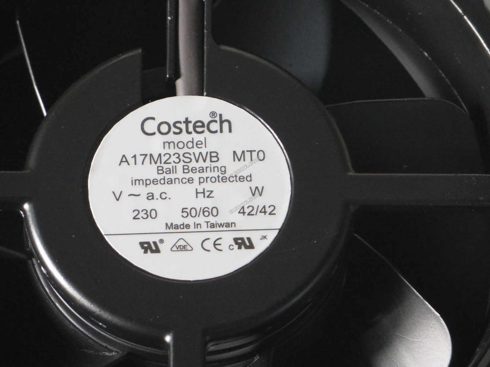 Costech A17M23SWB MT0 230V 50-60HZ 42W 2 vezeték Hűtőventilátor, felújított 