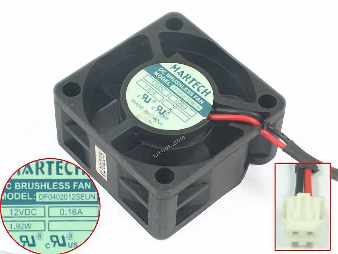 Thermal řízení DF0402012SEUN 12V 0,15A 1,8W 3 vodiče Chladicí Ventilátor 