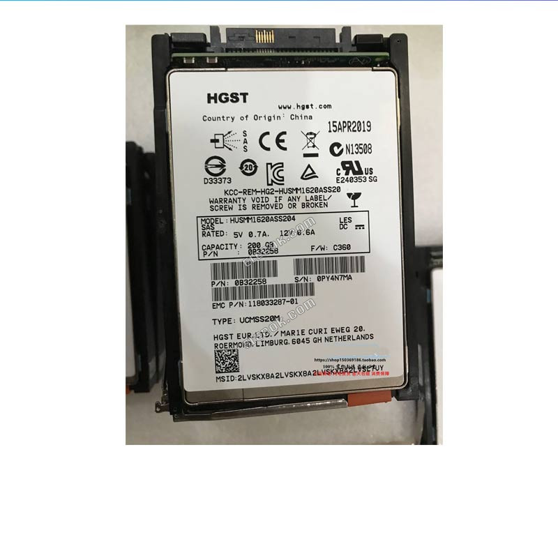 EMC unity D3-2S12FX-200 005051589 005051585 200G SAS SSD hard drive