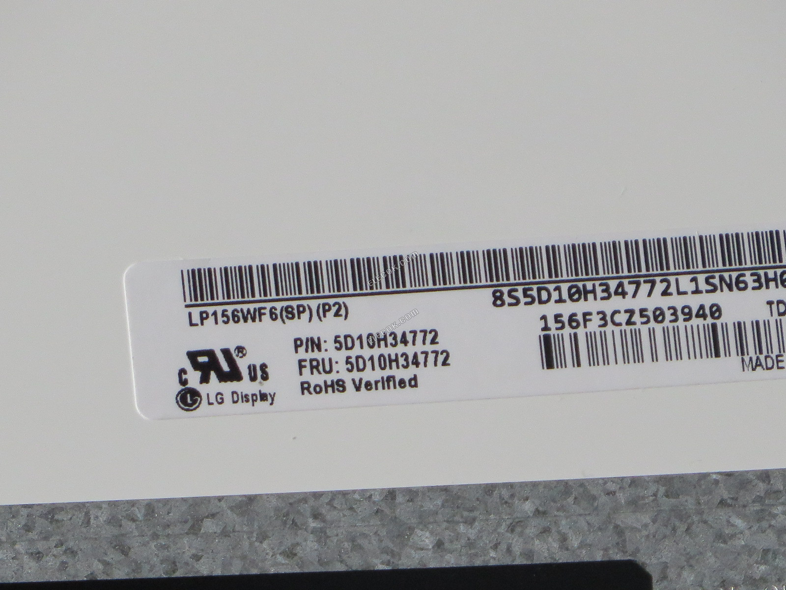 LP156WF6-SPP2 LG Display 15,6 hüvelyk LCD Panel Nélkül érintés 