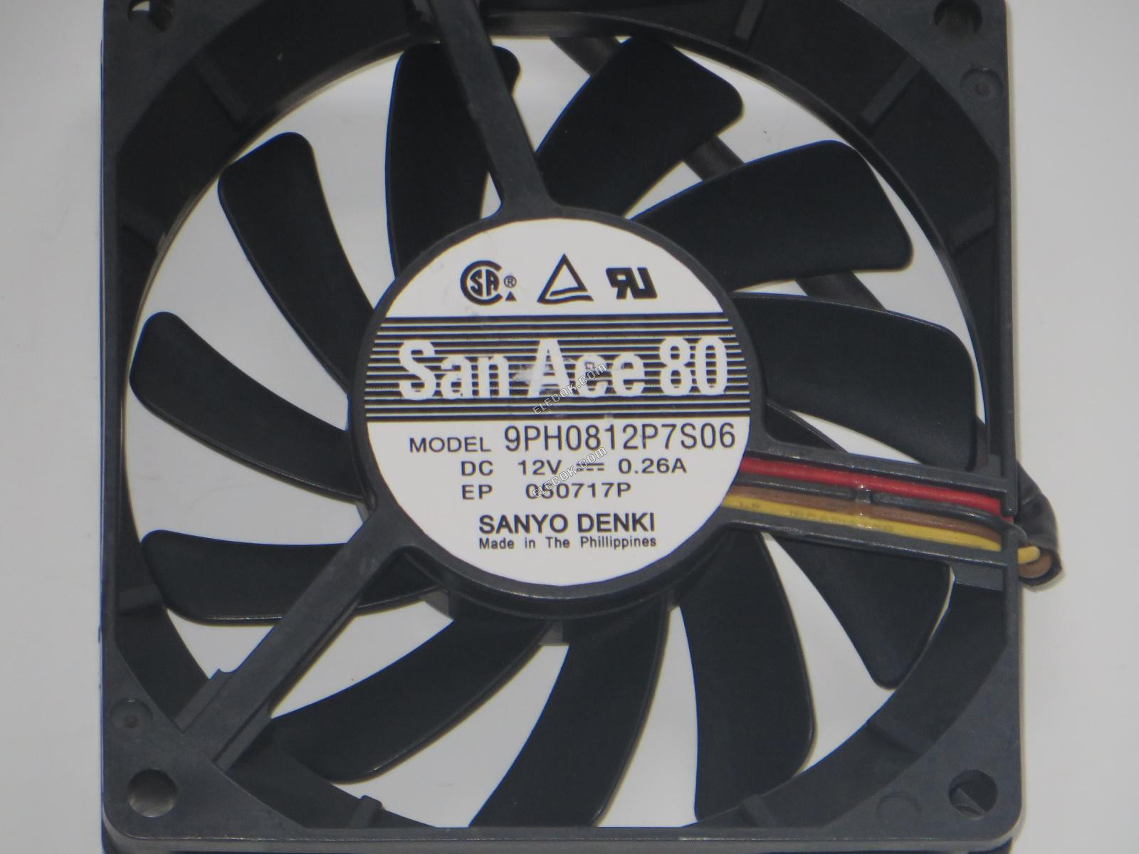 Sanyo 9PH0812P7S06 12V 0,26A 4 vezeték Hűtőventilátor 