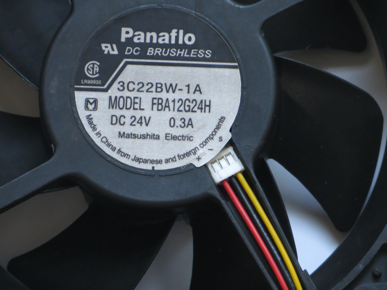 Panaflo FBA12G24H 24V 0,3A 3 vezeték Hűtőventilátor 