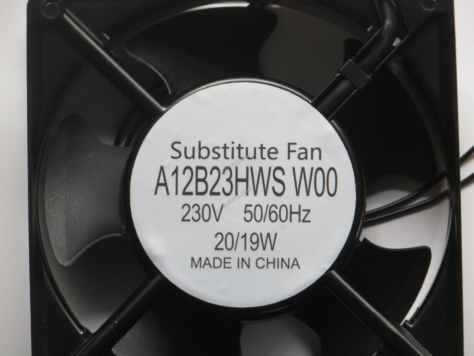 COSTECH A12B23HWS W00 230V 20/19W 2 vezeték Hűtőventilátor csatlakozó nélkül, helyettesítő 