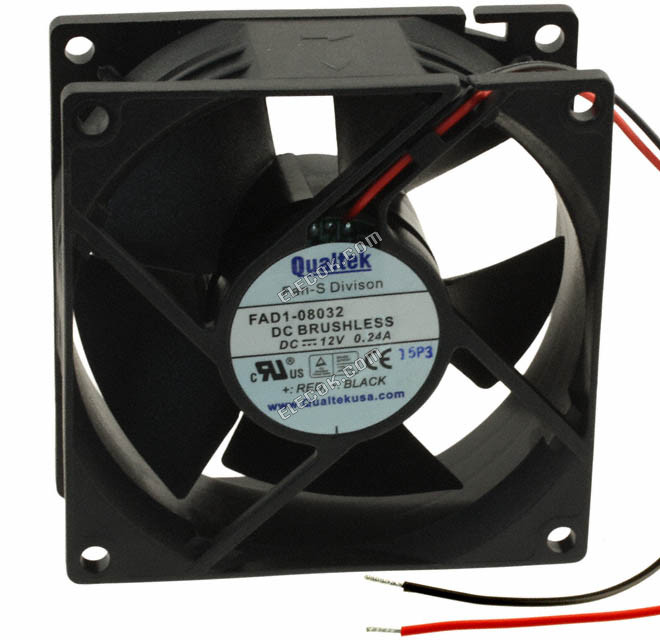 Qualtek FAD1-08032CBMW12 12V 0,16A 1,92W 2 vezeték Hűtőventilátor 