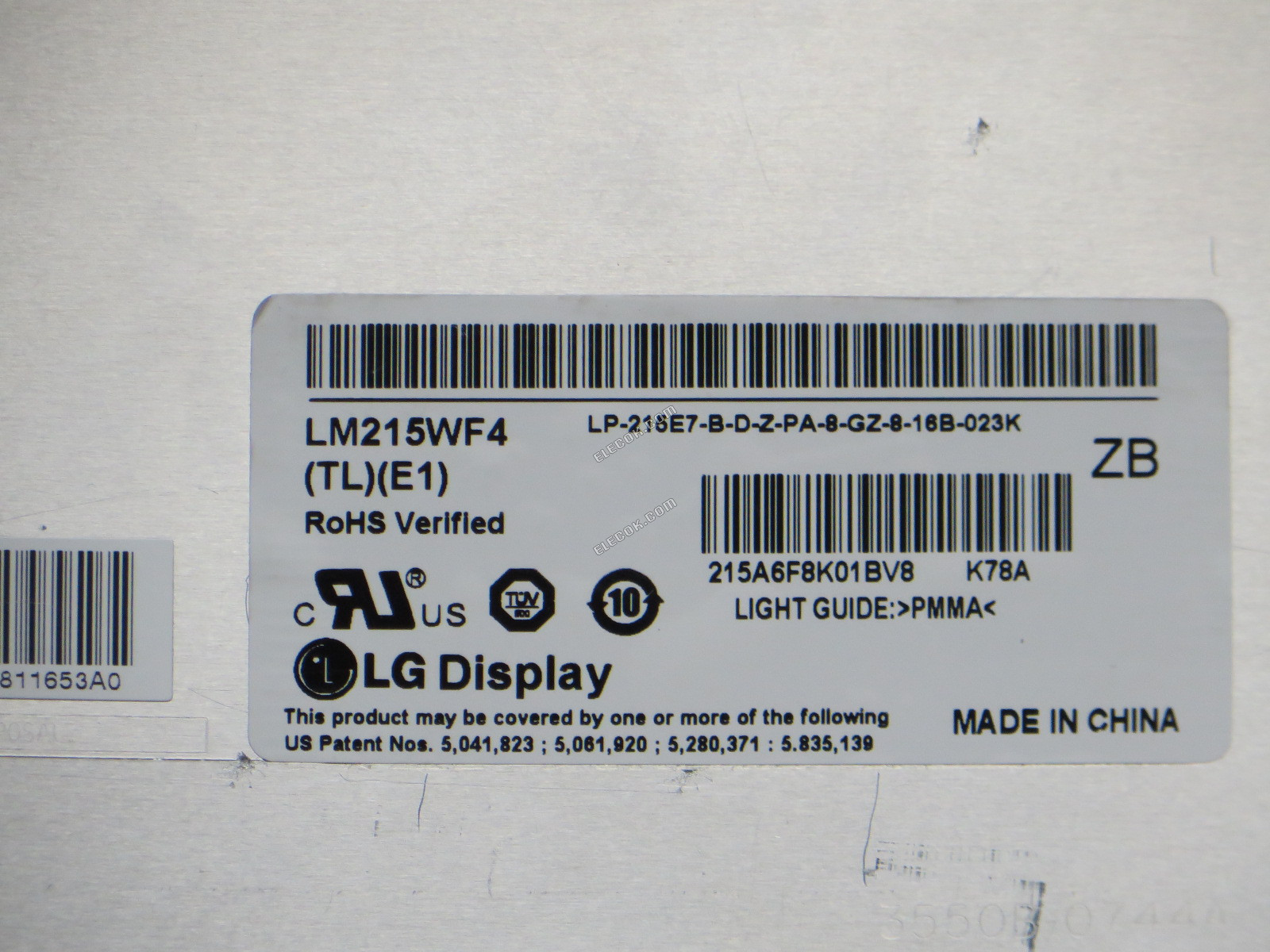 LM215WF4-TLE1 LG Display 21,5" a-Si TFT-LCD Panel 