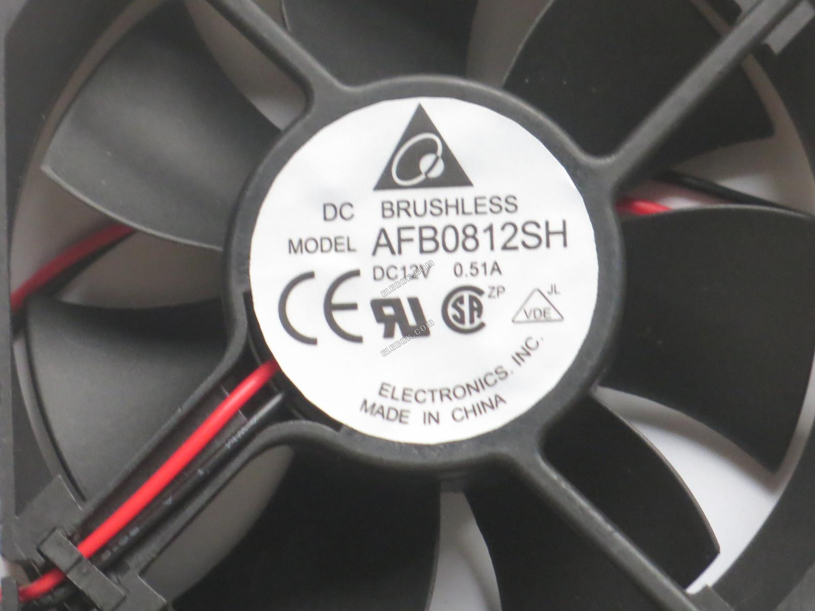 Delta AFB0812SH 12V 0,51A 2 vodiče Chladicí Ventilátor 