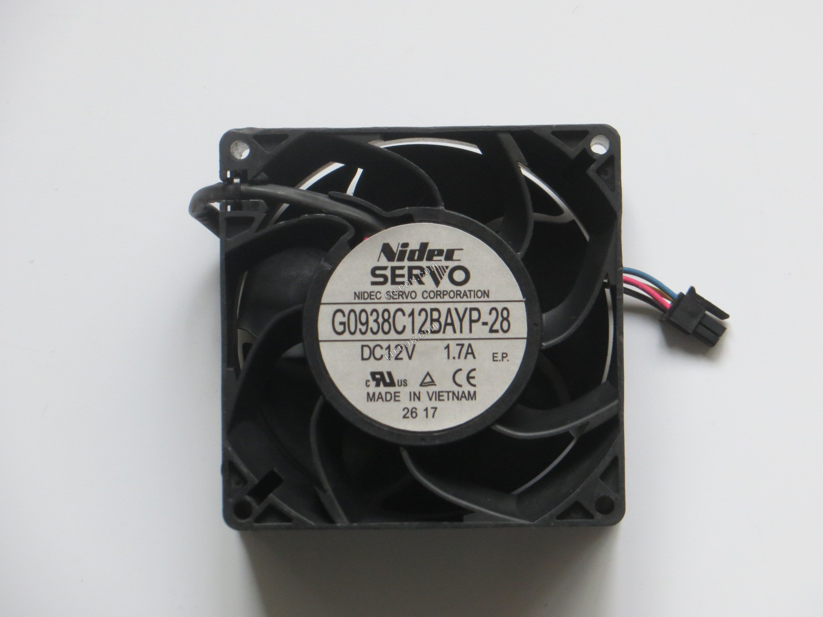 NIDEC G0938C12BAYP-28 12V 1,7A 4 vezeték Hűtőventilátor 