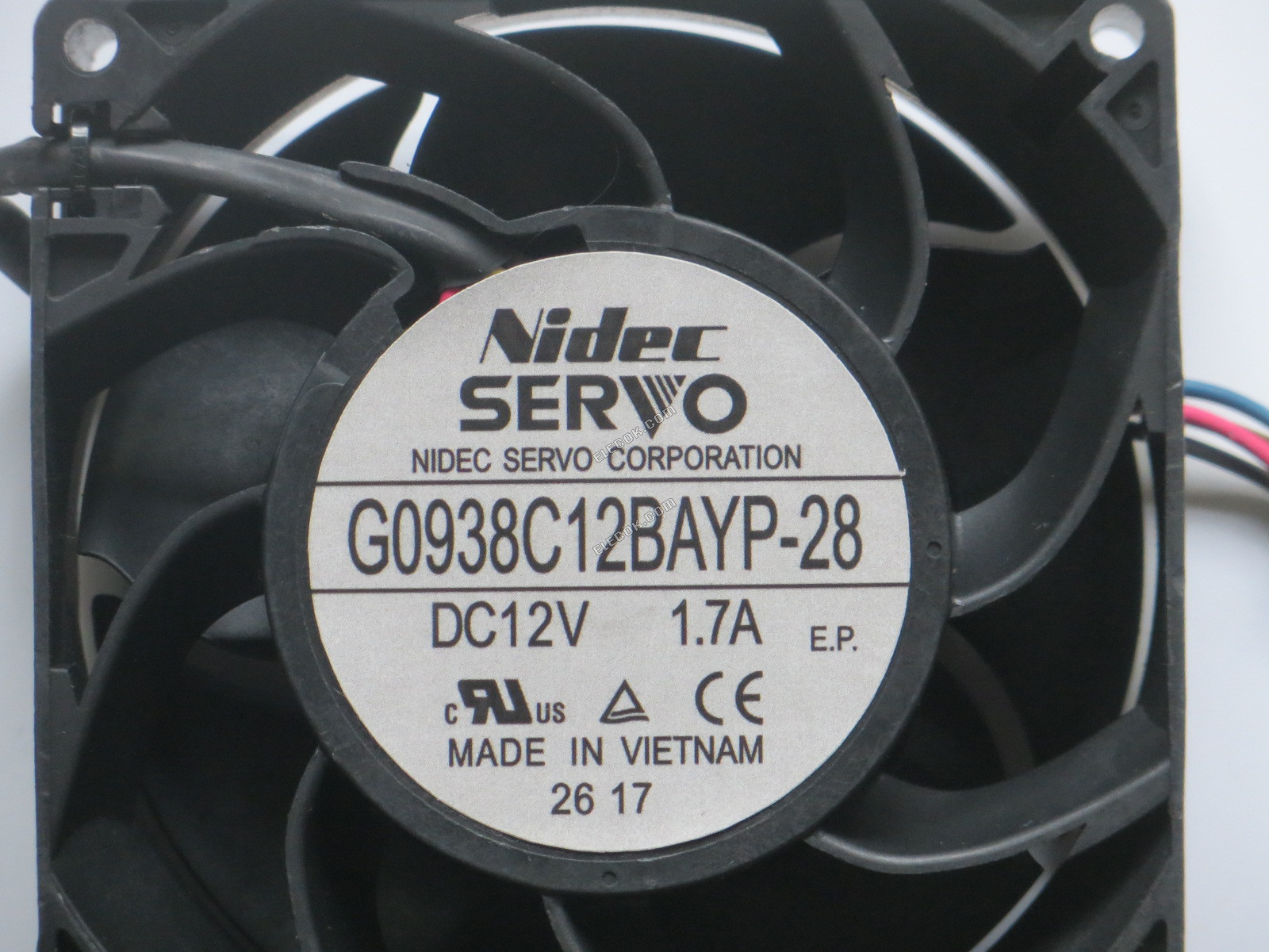 NIDEC G0938C12BAYP-28 12V 1,7A 4 vezeték Hűtőventilátor 