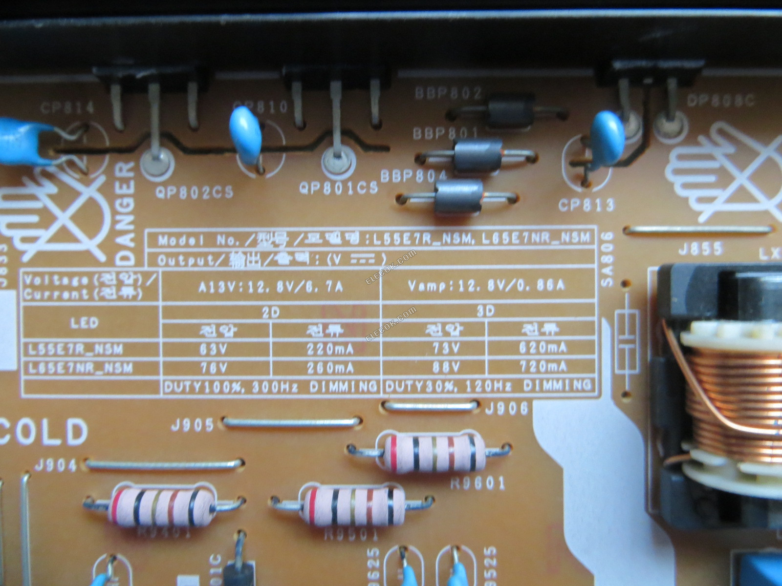 Samsung BN44-00878E L65E7NR_NSM BN4400878E Napájecí Zdroj / LED Deska Ovladače QN65Q65FNFXZA QN65Q6FNAFXZA, použitý 