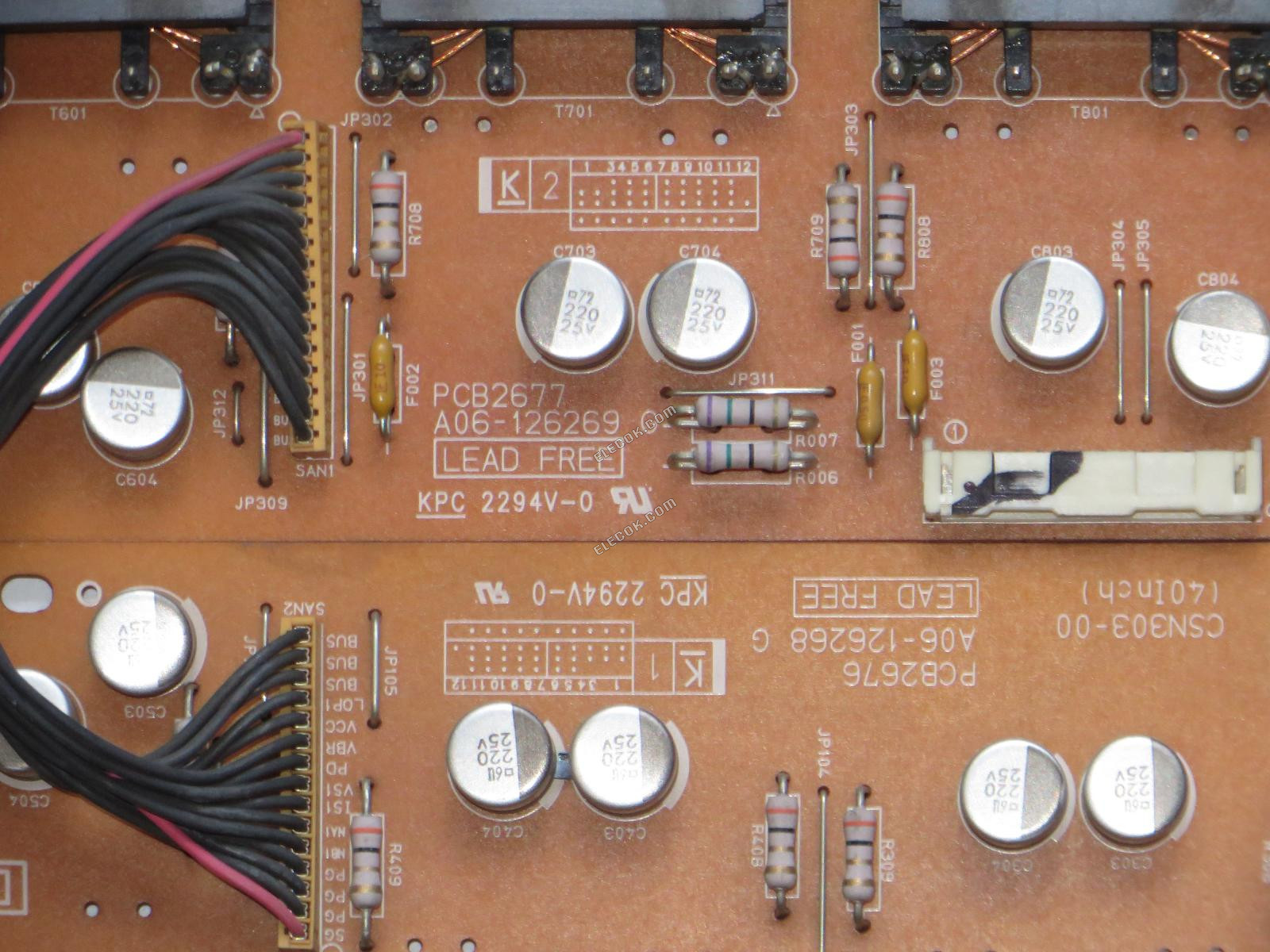 Sony 1-789-500-33 PCB2677 PCB2676, A06-126269G A06-126268G Invertor Podsvícení 