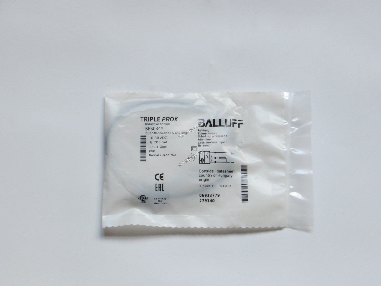 Balluff BES034Y BES 516-324-SA44-C-S49-00, 3 Inductive Közelségérzékelők, helyettesítő 