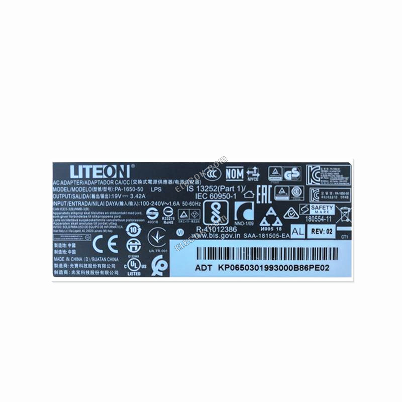 LITEON PA-1650-50 19V 3,42A 65W AC Adaptér Pro ACER Napájení Notebooku Charger Rozhraní velikost 5.5*1.7MM 