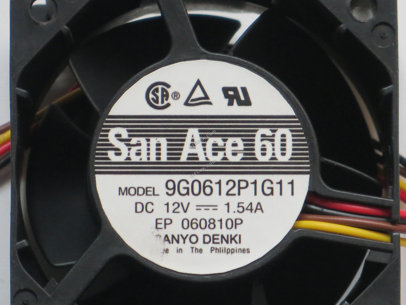 Sanyo Denki 9G0612P1G11 Serverový čtvercový Ventilátor 9G0612P1G11 4 vodiče 