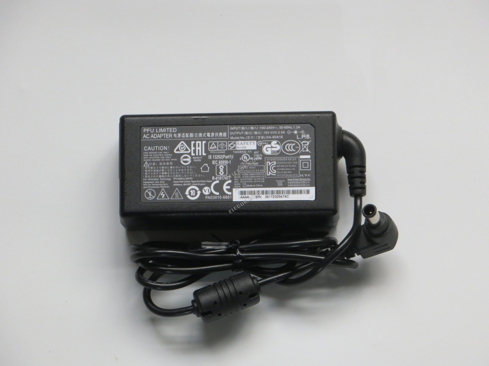 PFU LIMITED AC ADAPTER 16V2.5A AC Adapter DA-40A16 6.4*4.4 