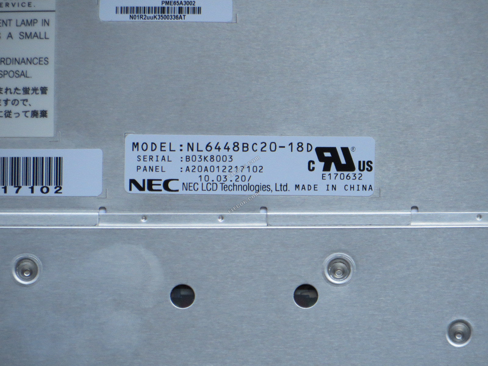 NL6448BC20-18D NEC 6,5" A-Si TFT-LCD Panel Használatlan Régi Készlet 