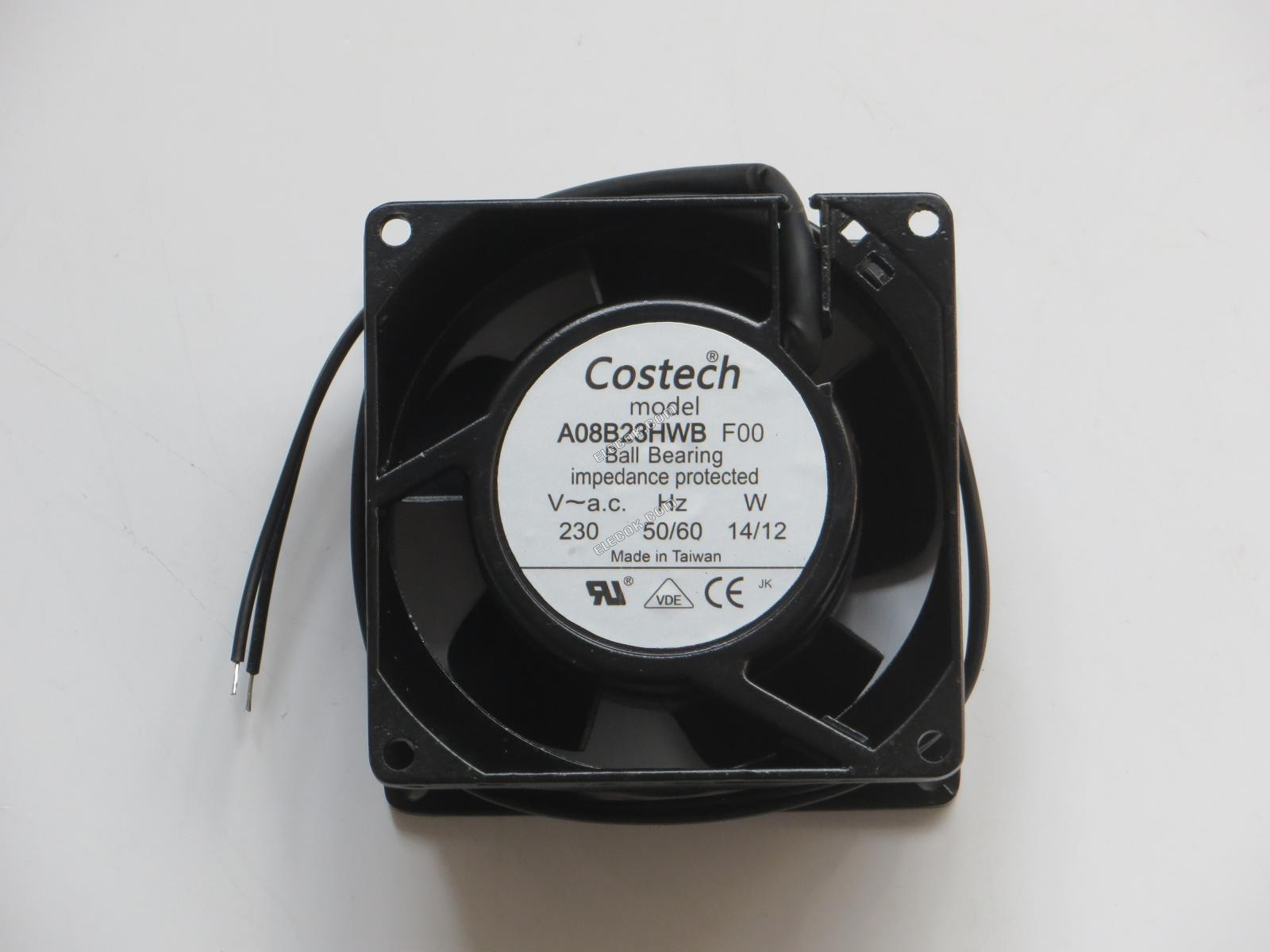 Costech A08B23HWB F00 230V 50/60HZ 14/12W 2 vodiče Chladicí Ventilátor 