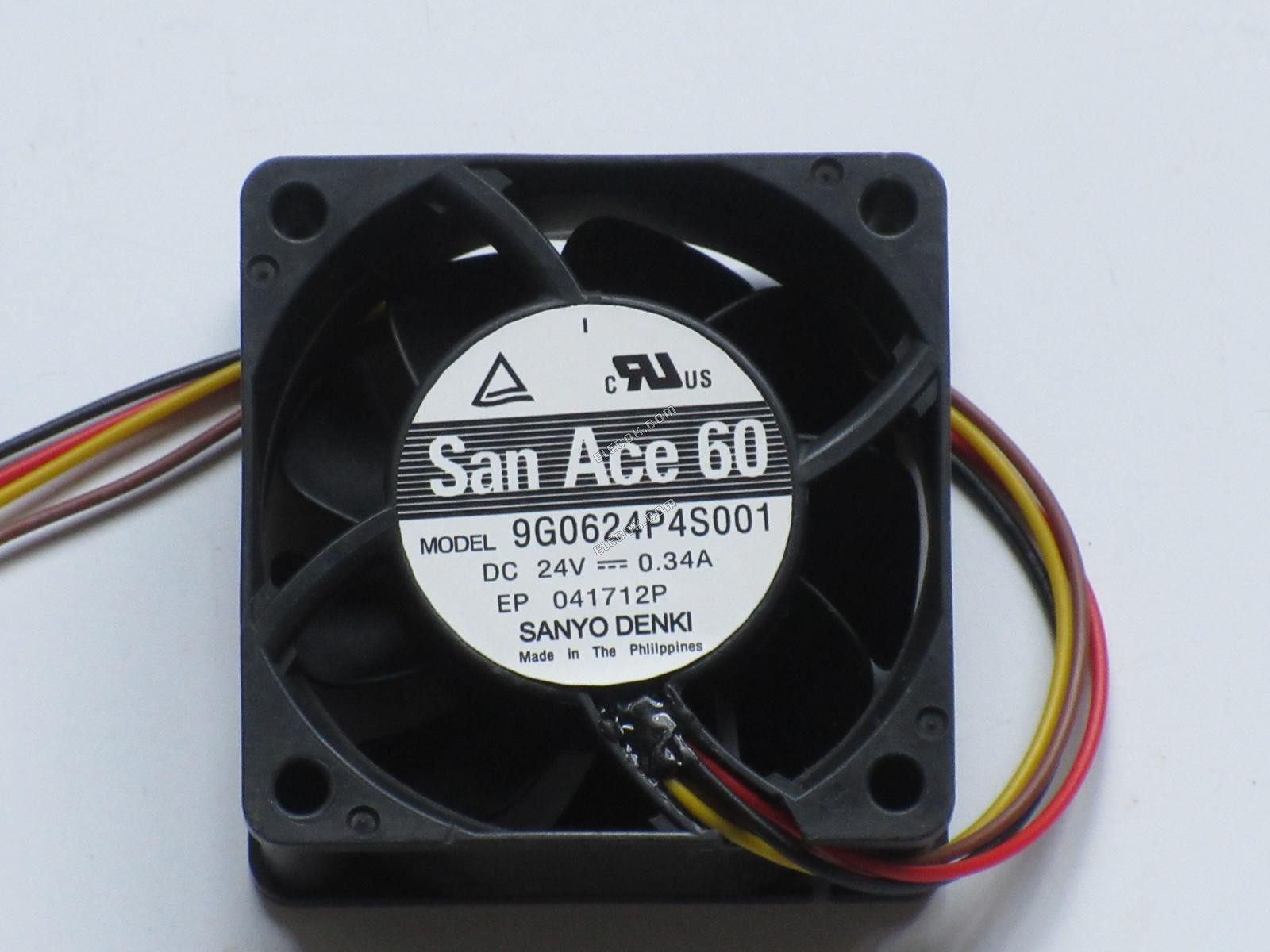 Sanyo 9G0624P4S001 24V 0,34A 4WireCooling Ventilátor, felújított 