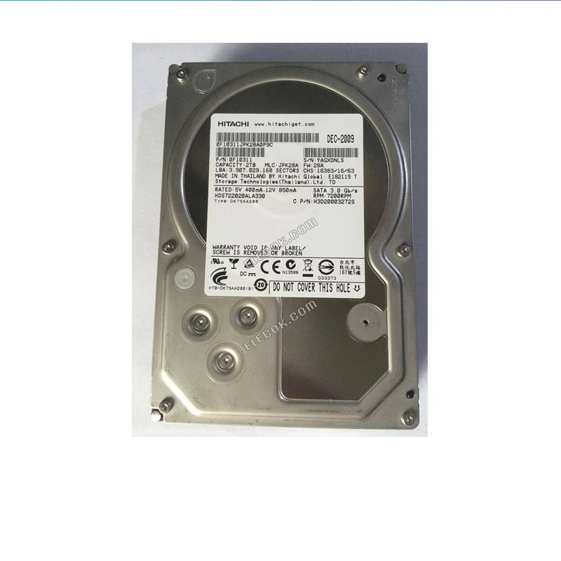 For inspur HDS722020ALA330 2T SATA 3.5 server hard driveNF3110M2 NP3025M3 used