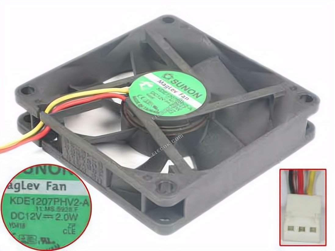 SUNON KDE1207PHV2-A 12V 2.0W 7015 7cm 3 vezeték CPU Ventilátor 