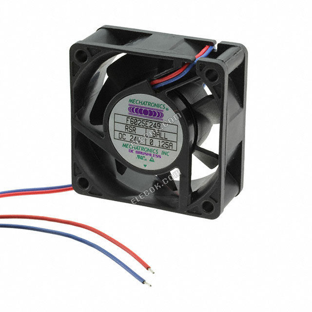 F6025E24B2-RHR Mechatronics VENTILáTOR AXIáLIS 60X25MM 24VDC HUZAL 3 Huzal Kivezetések 