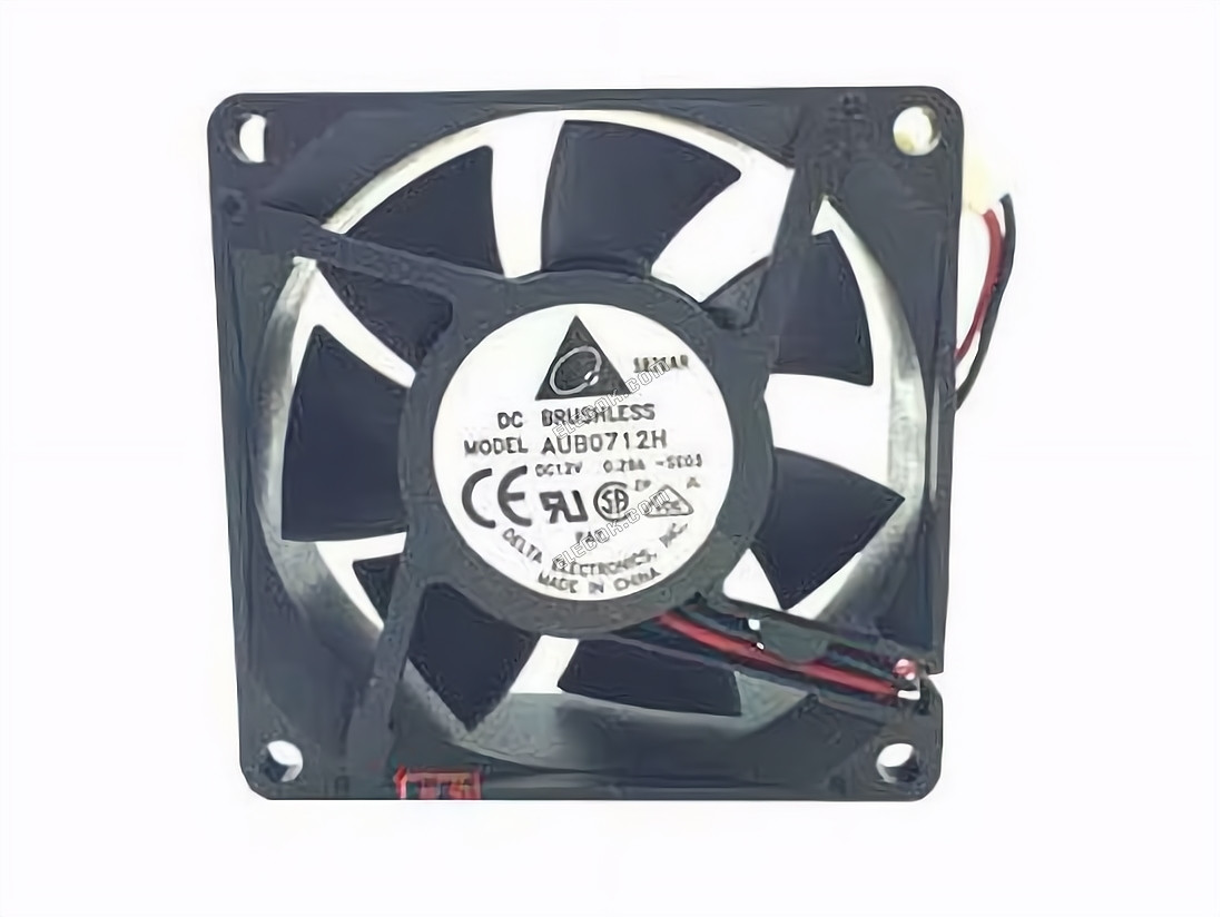 Delta Electronics AUB0712H Server - čtvercový Ventilátor SE03, sq70x70x25mm, 40x2wx2p, DC 12V 0,29A 2 vodiče 