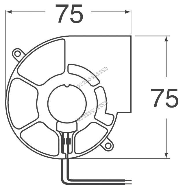 Sunon PMB1275PNB1-A 2 12V 0,3A 3,6W 2 vodiče Chladicí Ventilátor 