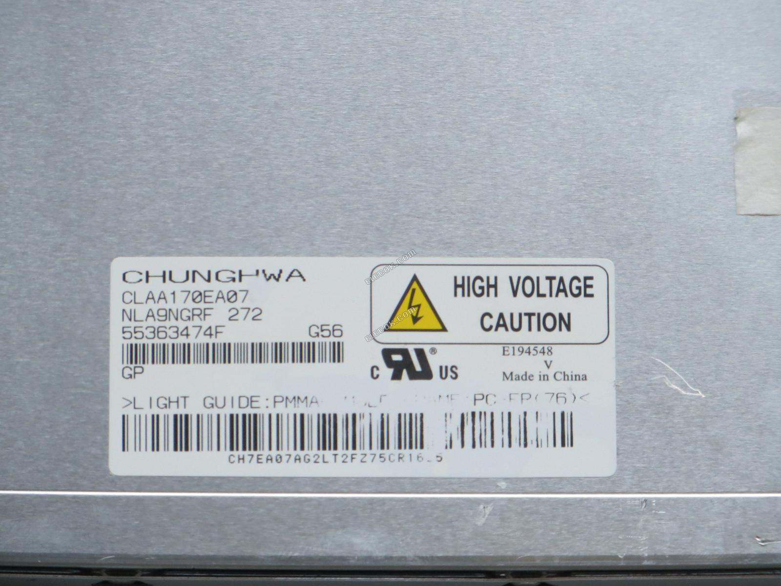 CLAA170EA07 CPT 17.0" a-Si TFT-LCD Panel 