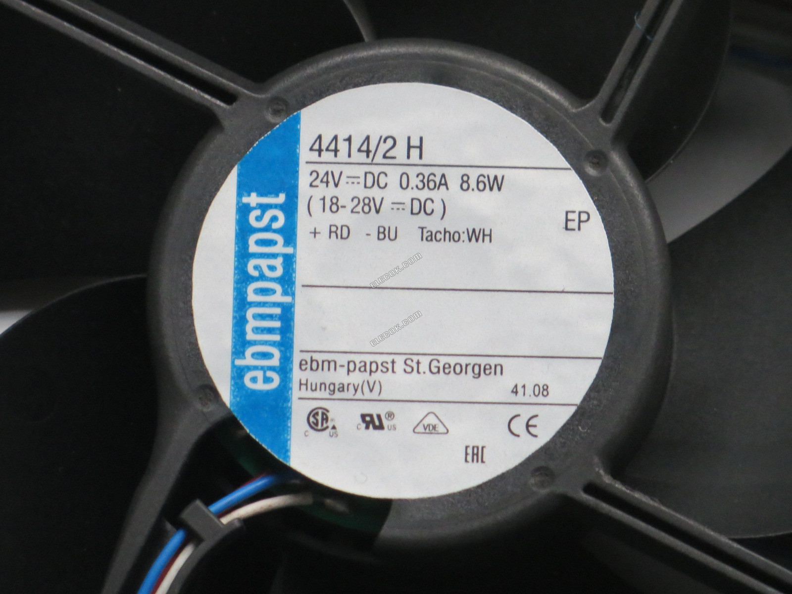 Ebm-papst 4414/2H 24V 8,6W 3 vodiče Chladicí Ventilátor, repasovaný 